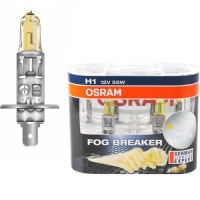 Автолампа галогенная OSRAM H1 FOG BREAKER +60% 12V 55W (2шт.)