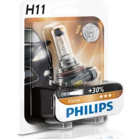 Автолампа галогенная PHILIPS H11 VISION +30% 12V 55W  (2шт.)