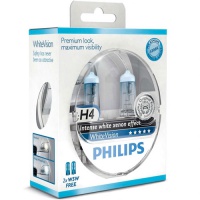 Автолампа галогенная PHILIPS H4 WHITEVISION 12V 60/55W (2шт.)