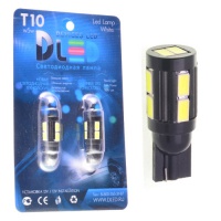 Светодиодная автолампа T10 W5W - Black 10 SMD 5630   (2шт.)